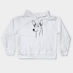 Pharaoh Hound (Black and White) Kids Hoodie